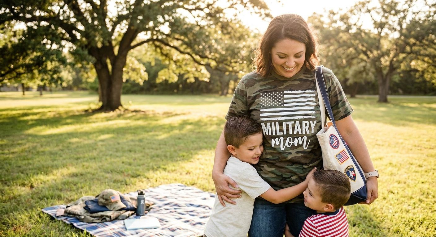 Patriotic gear for military moms