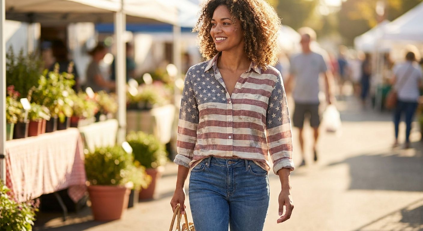 American flag shirts for women