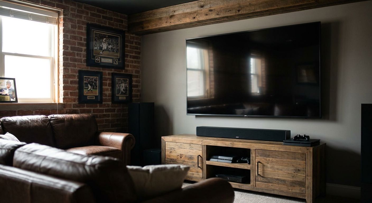 TV mounting for man caves and home theaters