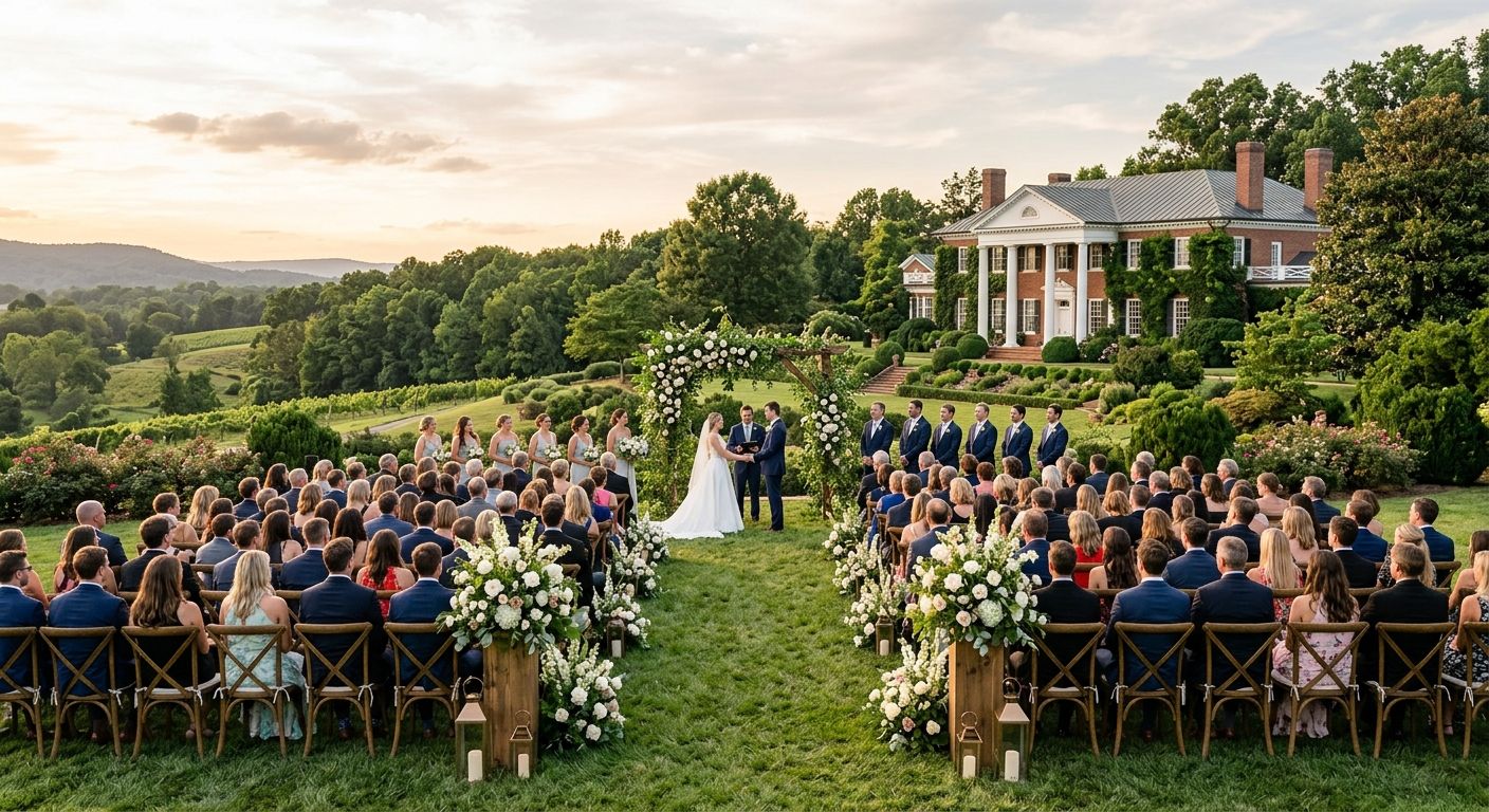 Best wedding venues for 200 guests in Virginia
