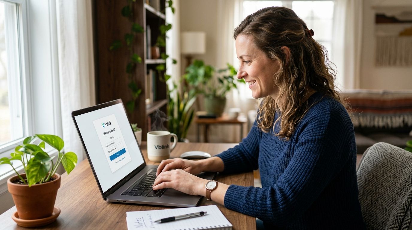 How to log into Vblink after a password reset