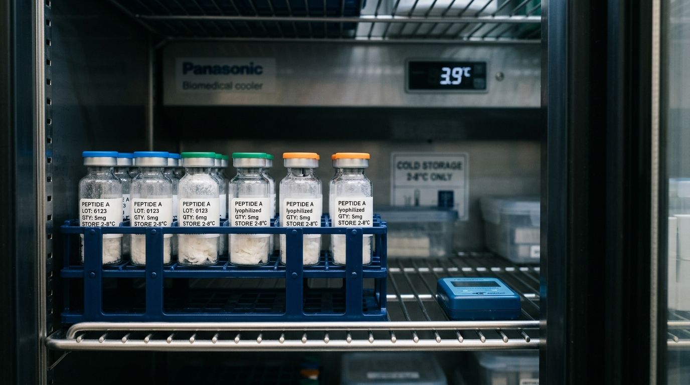 How do you store peptides before they are reconstituted?
