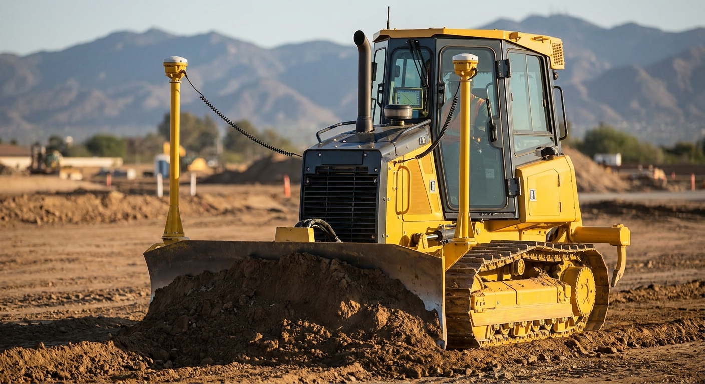 3D GPS machine control for bulldozers
