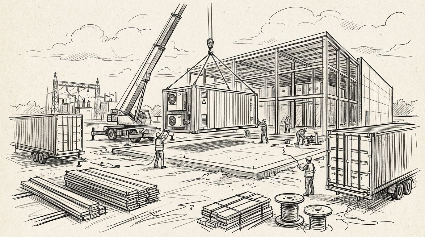 Best container rental for data center construction projects
