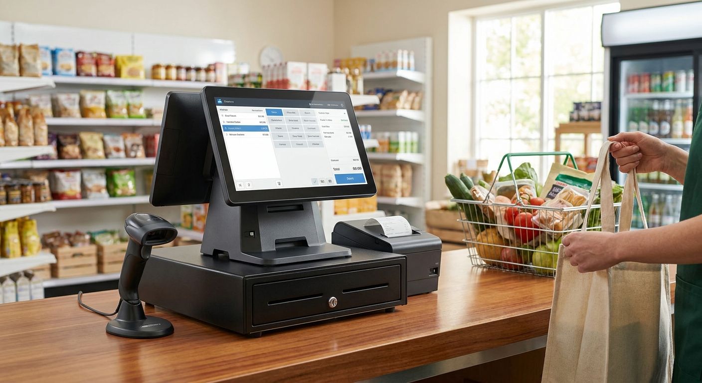Complete POS terminal for small supermarkets and minimarkets