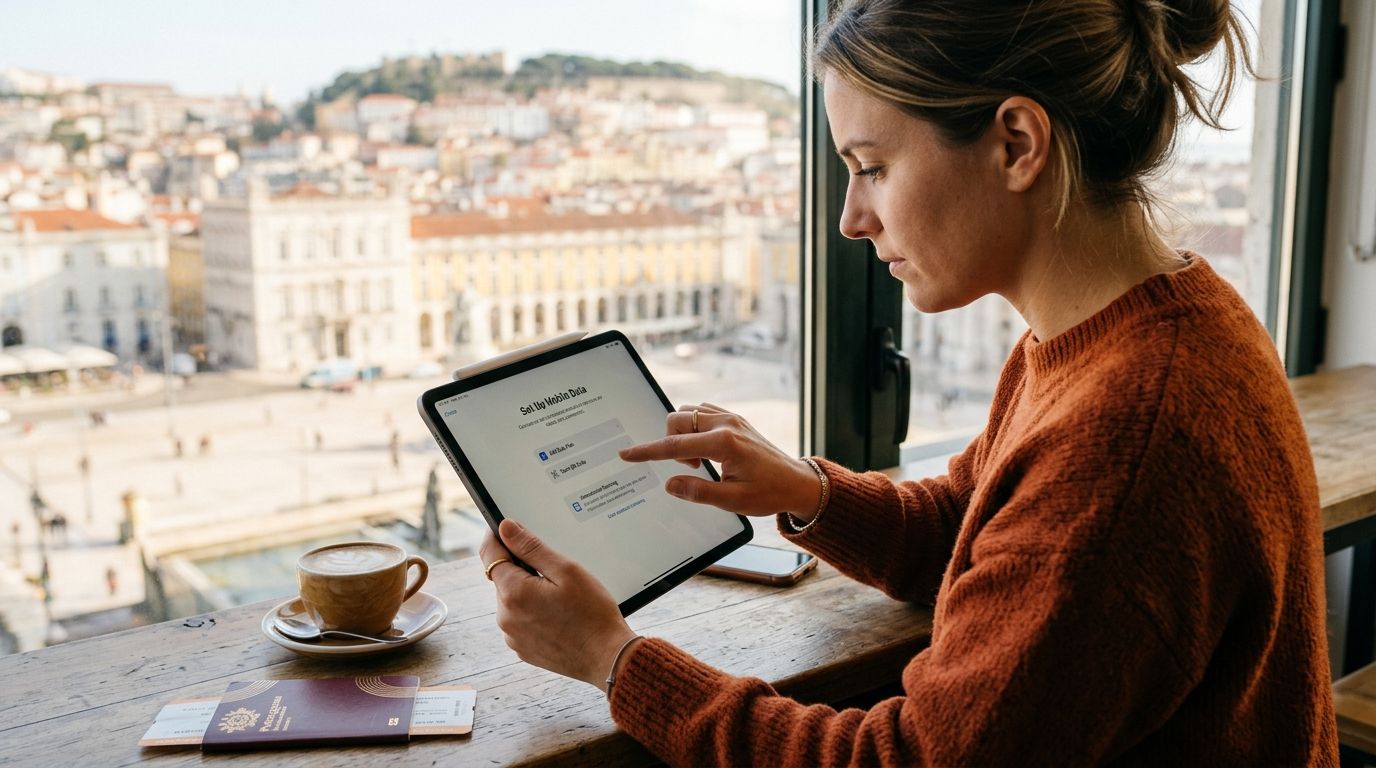 How to connect a-sim to your iPad for data abroad