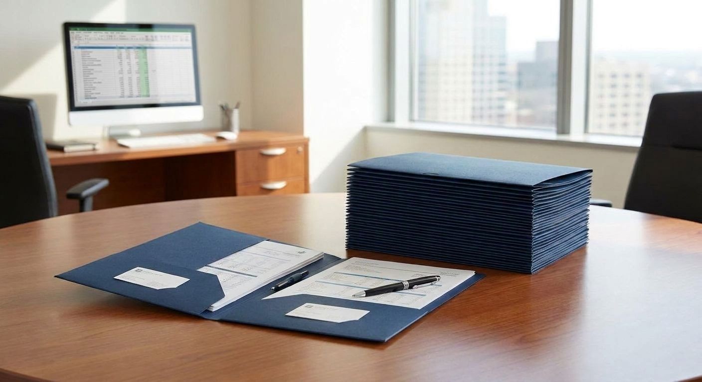 Custom presentation folders for accountants