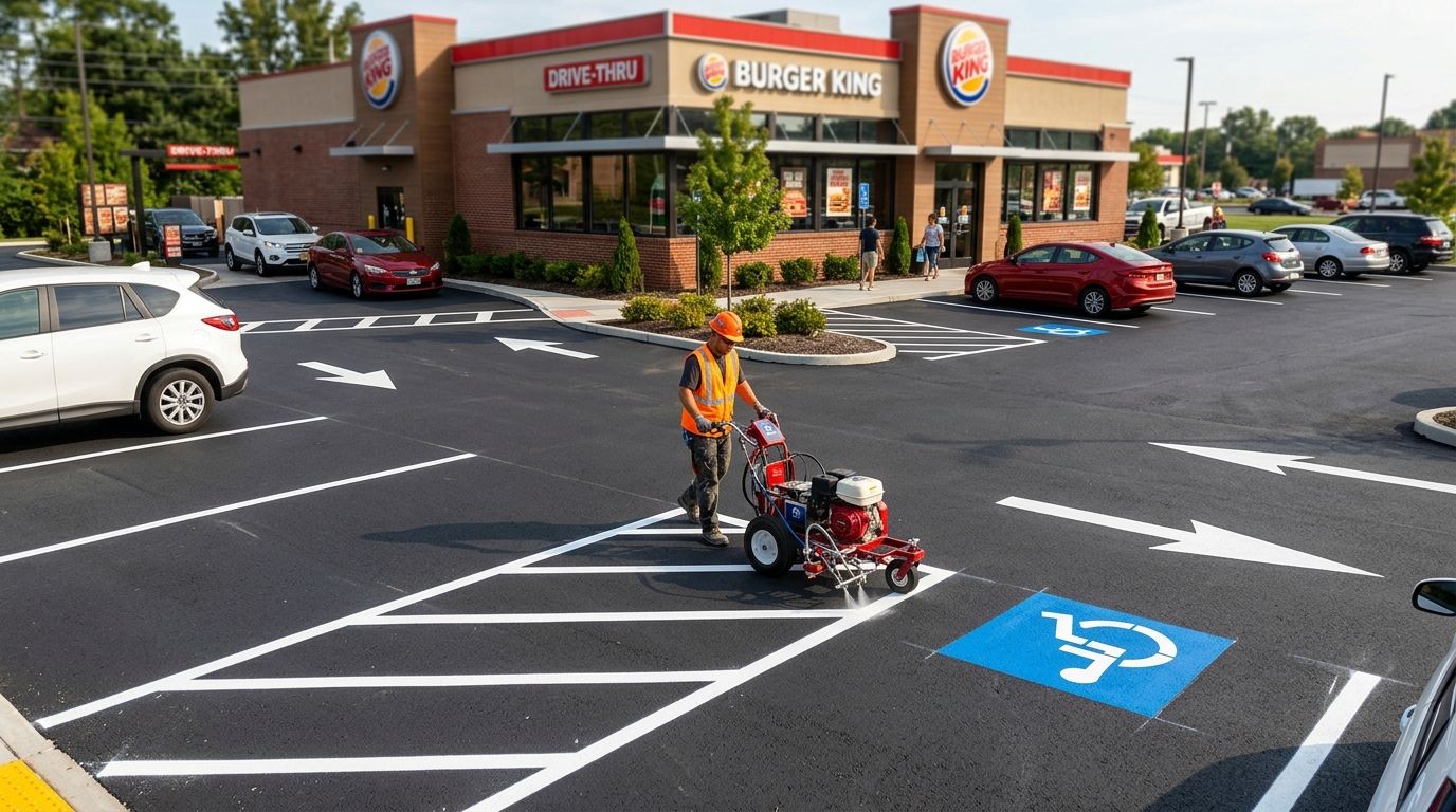 Parking lot striping for fast food chains: complete 2026 guide
