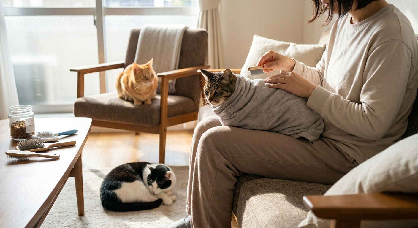 How to build a multi-cat grooming rotation with one wrap