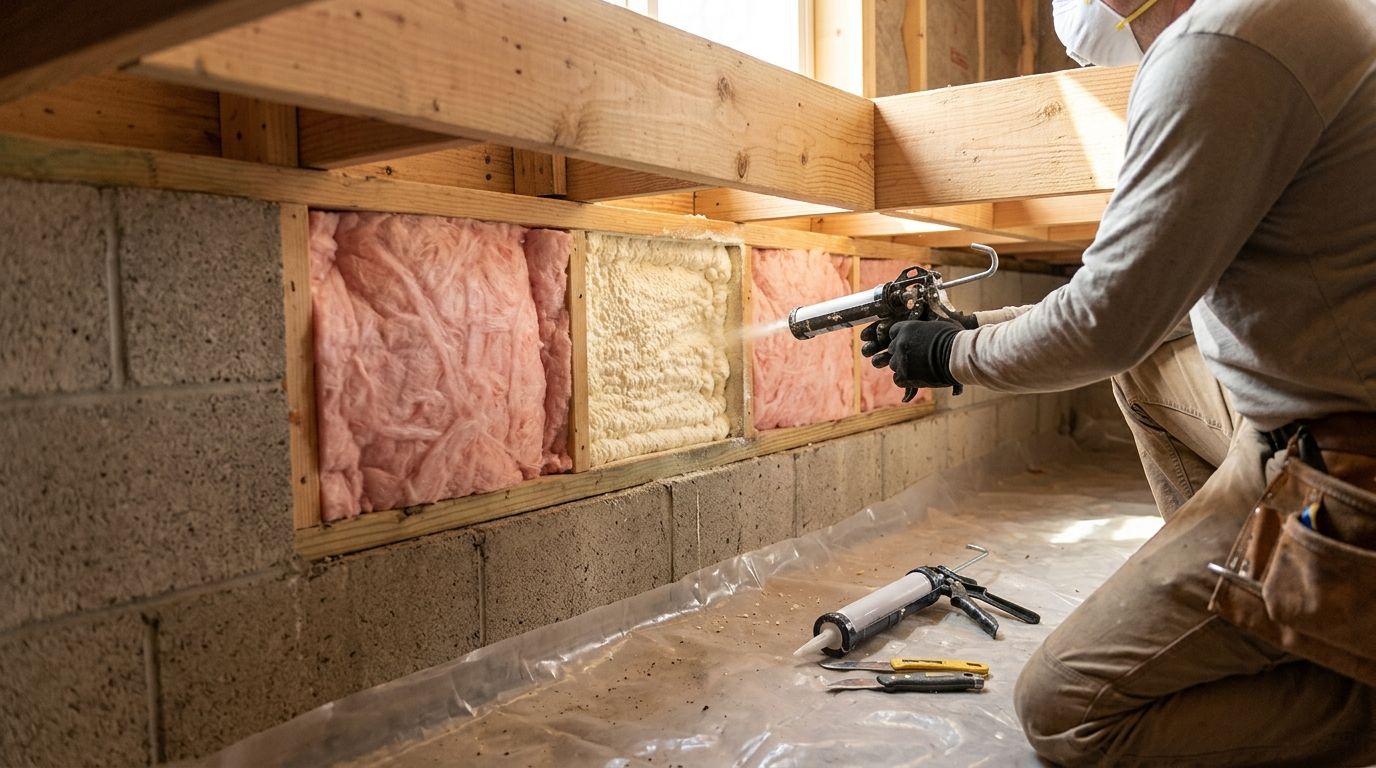Best insulation for rim joists in crawl spaces 2026