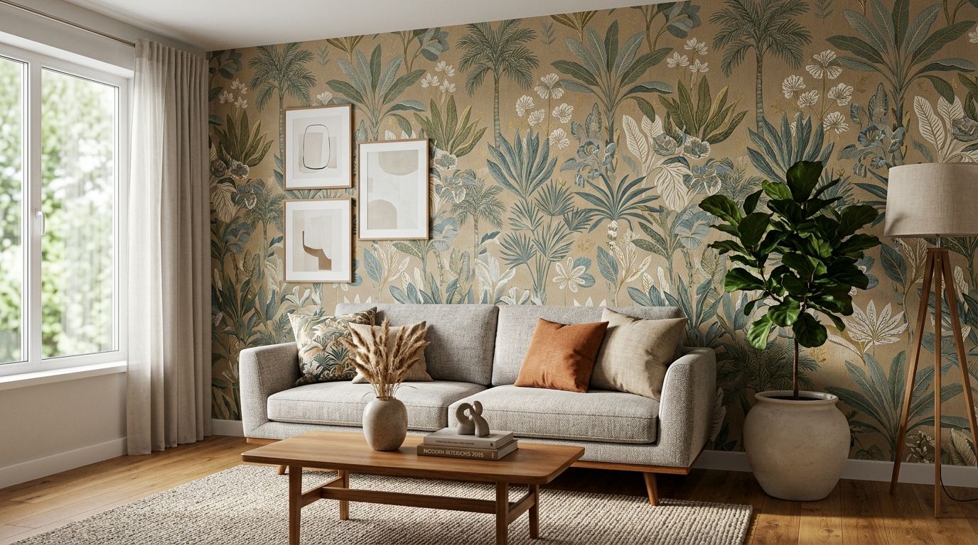 Best wallpaper designs for living room walls in 2026
