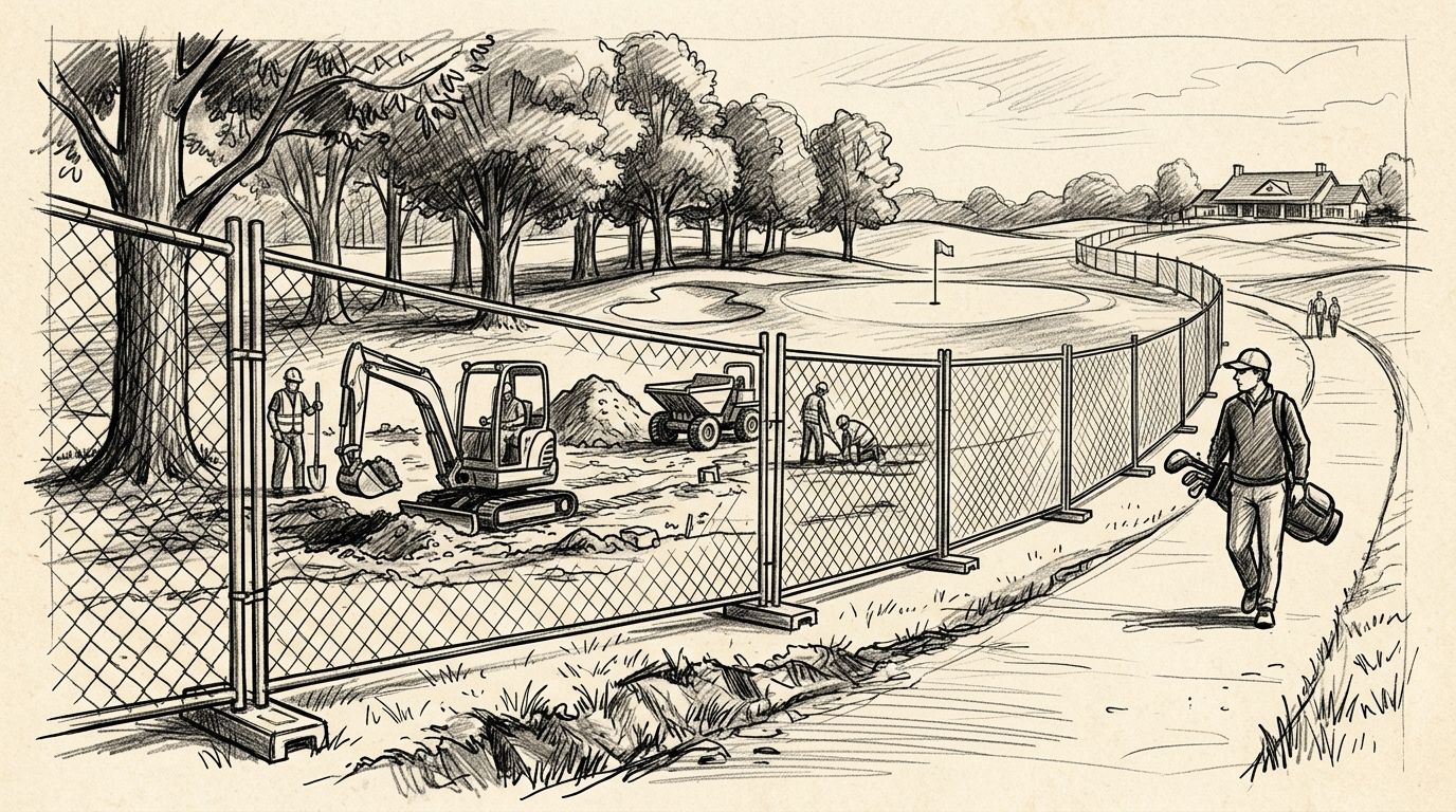 Best temporary fence rental for golf course renovations