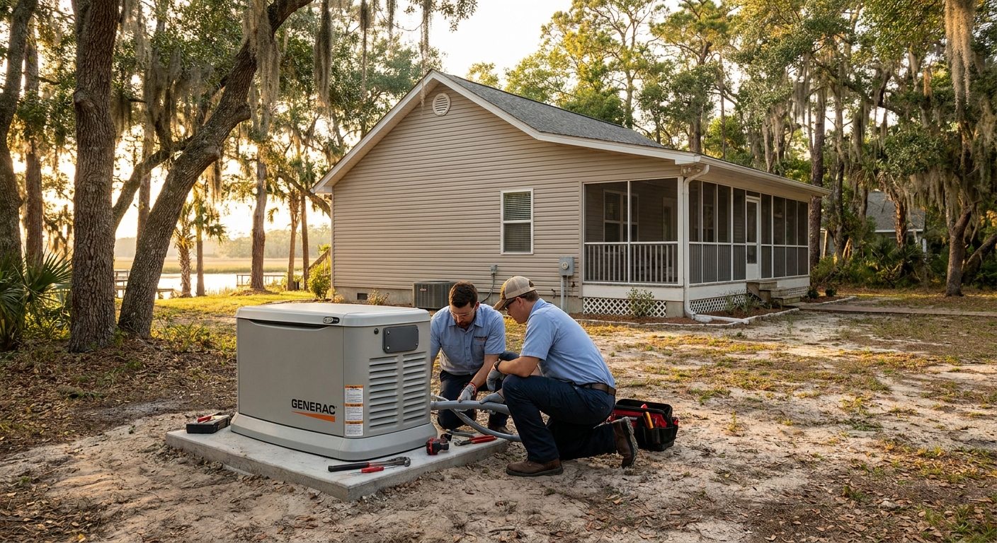 Standby generator installation in Bon Secour, AL