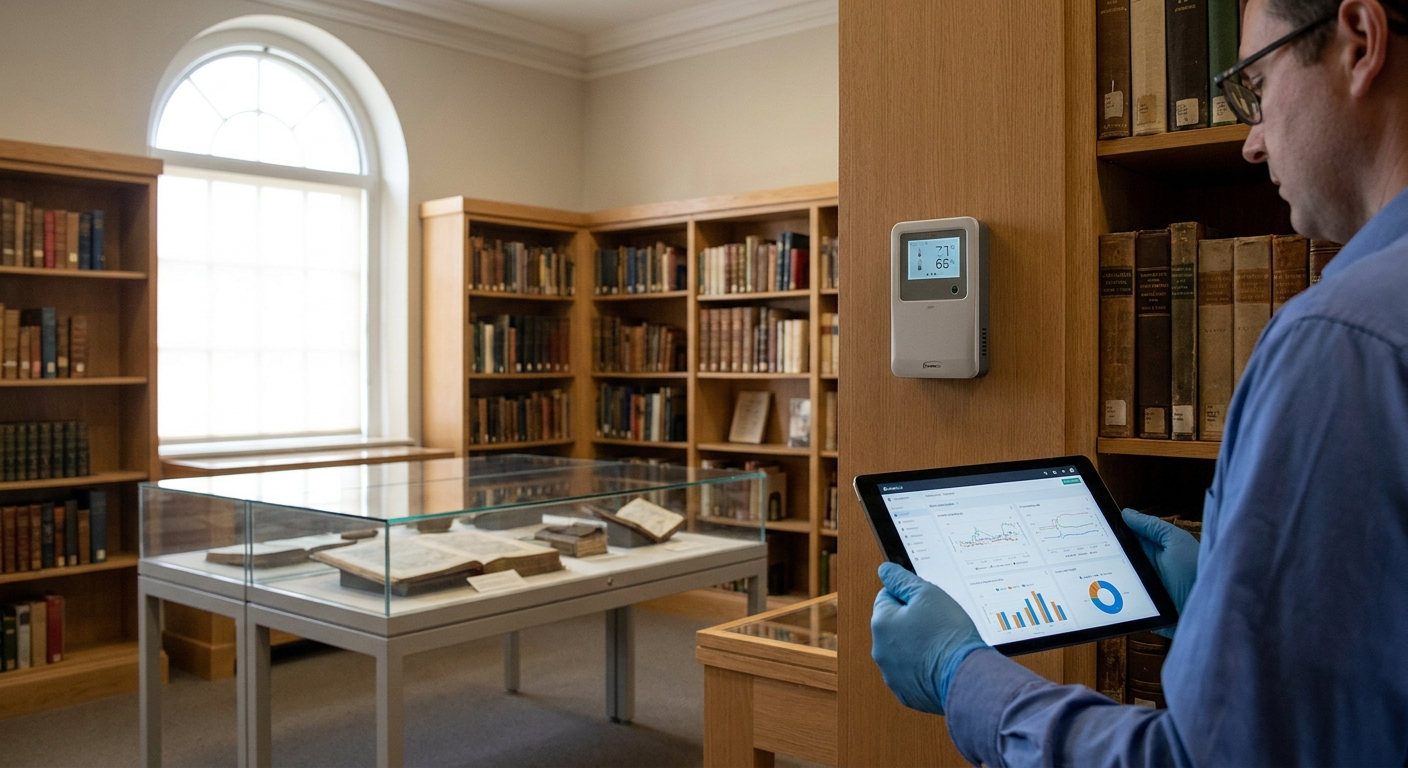 Facility monitoring system for museums and archives