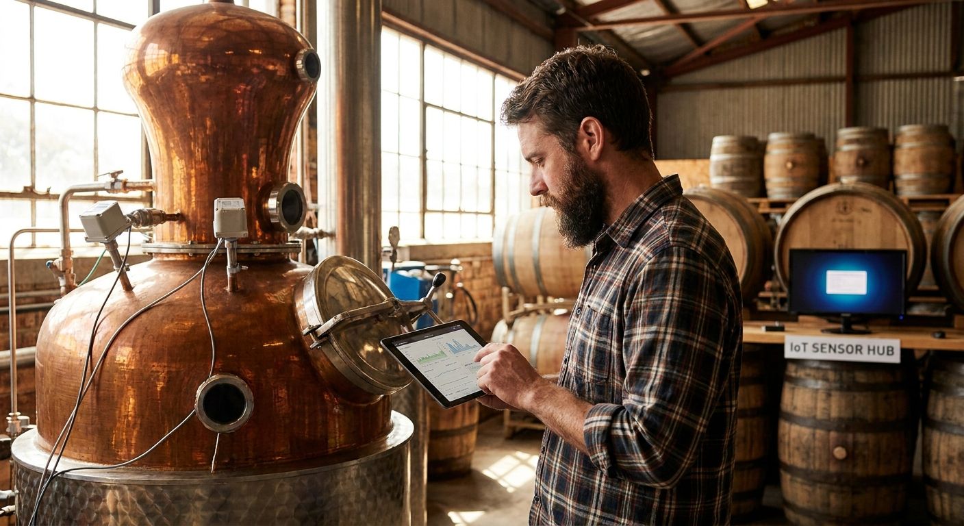 IoT monitoring for craft distilleries and spirits production