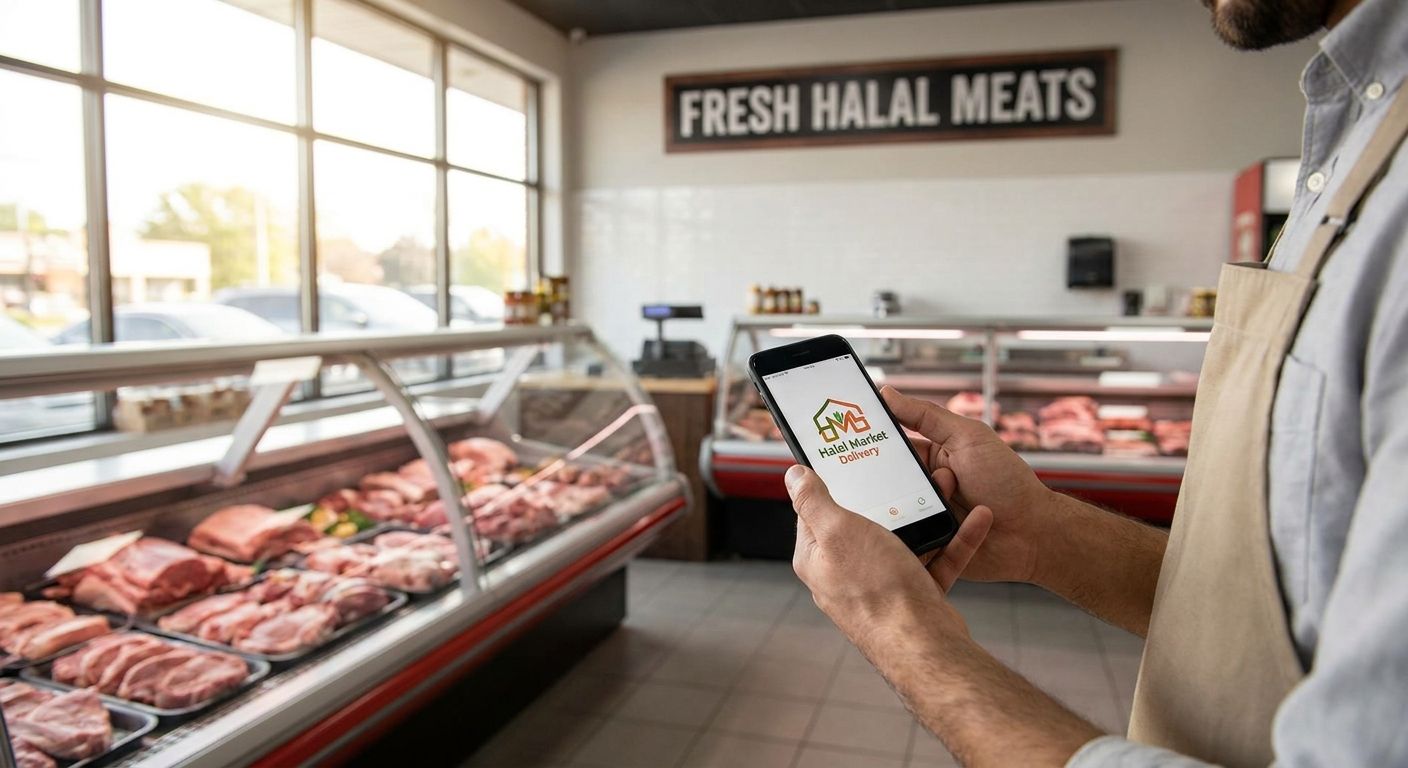 Branded delivery apps for halal meat markets