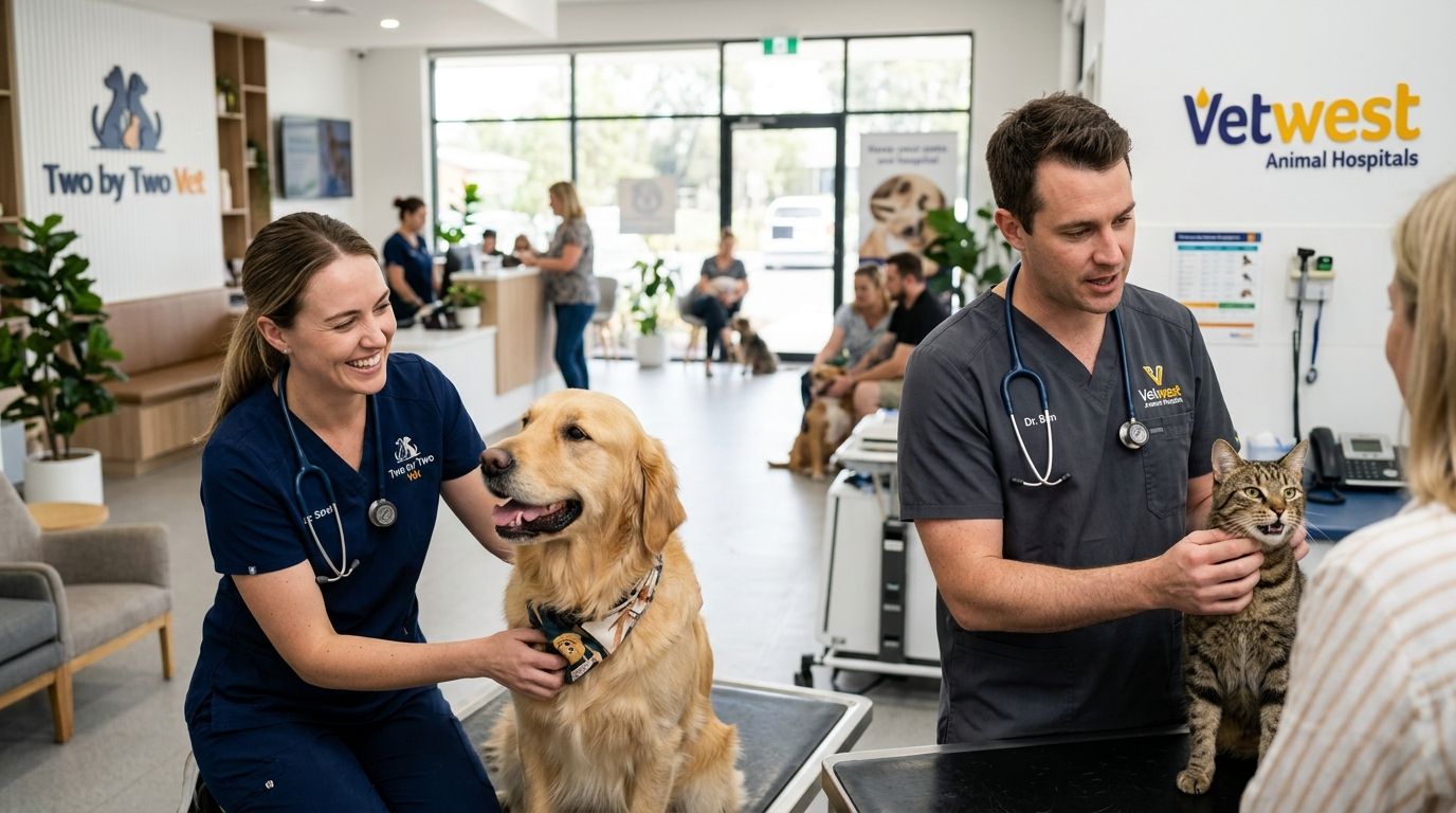 Two by Two Vet vs Vetwest Animal Hospitals: which is better in 2026
