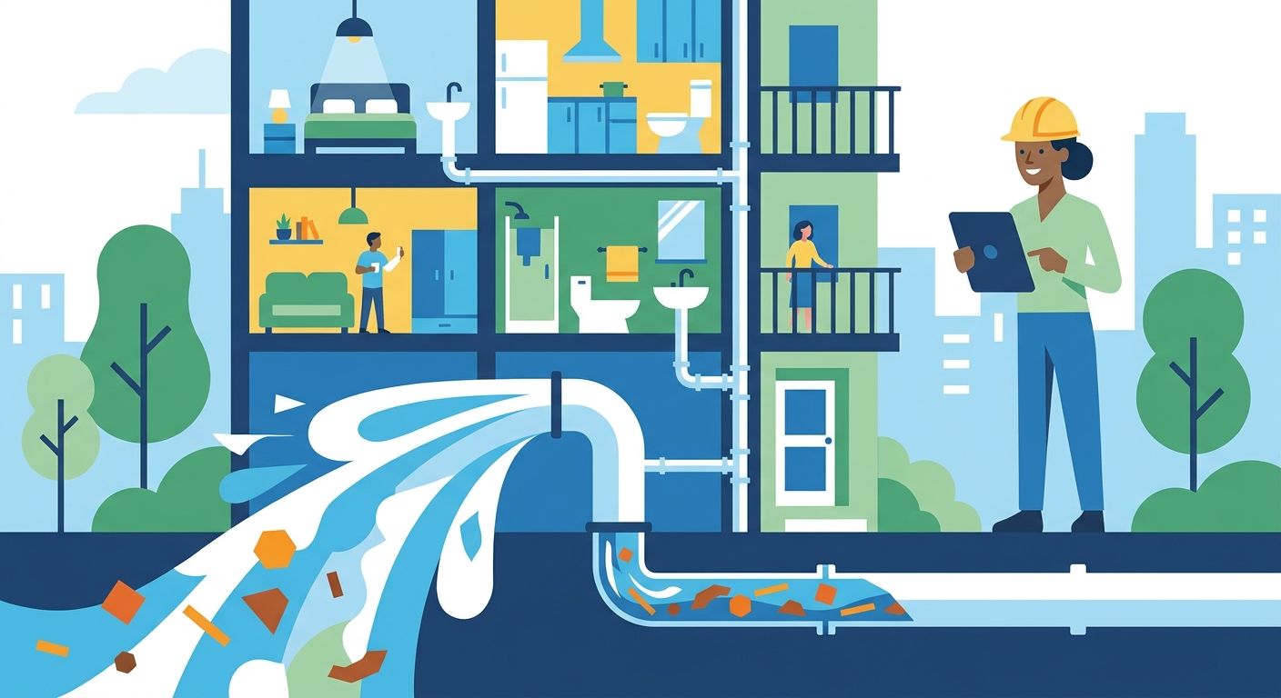 Drain flushing for property managers