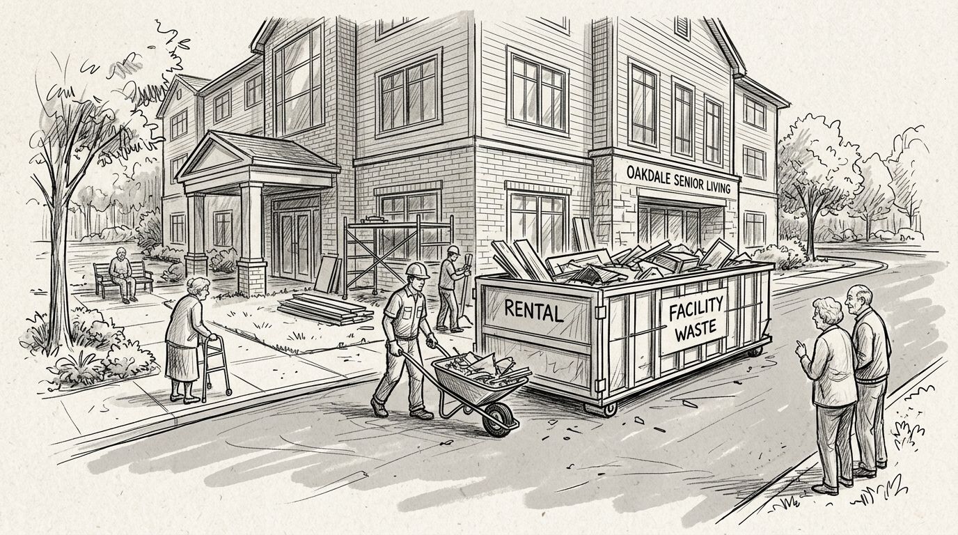 Best dumpster rental for senior living facility renovations