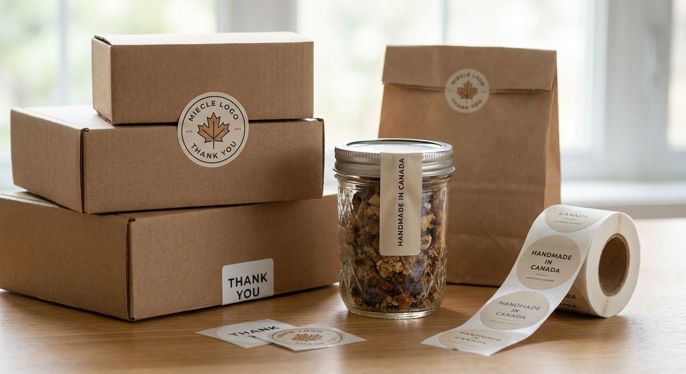 Custom stickers for small business packaging