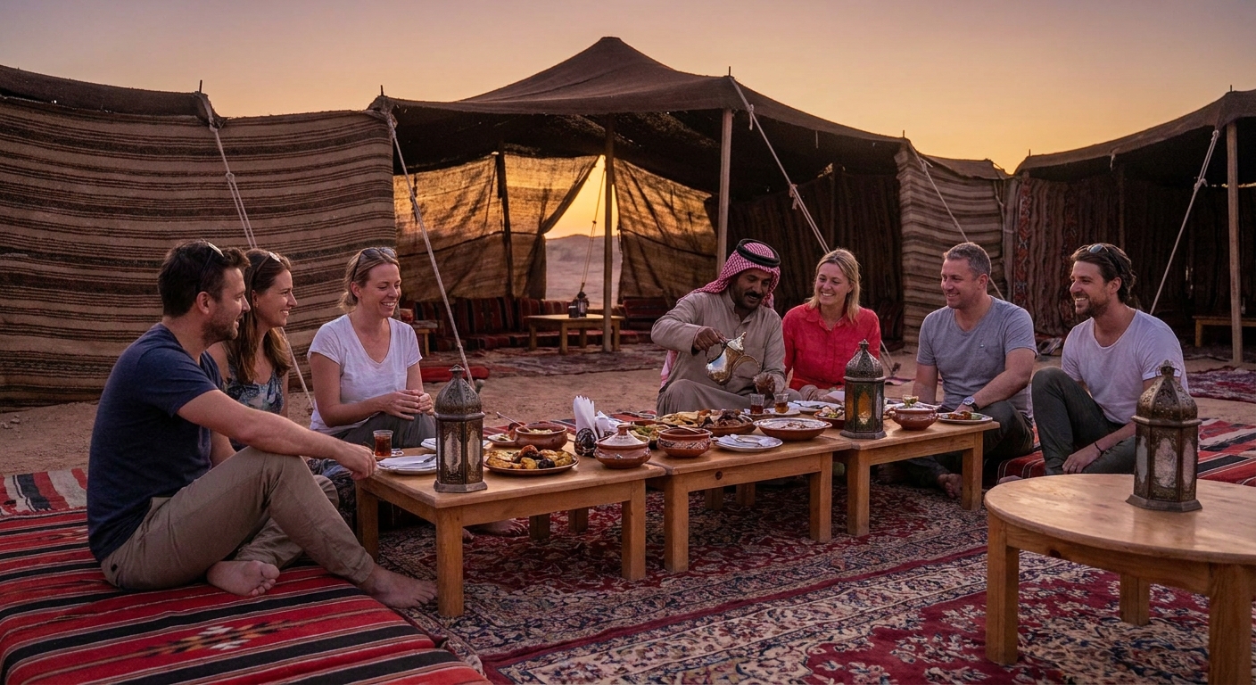 Bedouin dinner experience for evening visitors