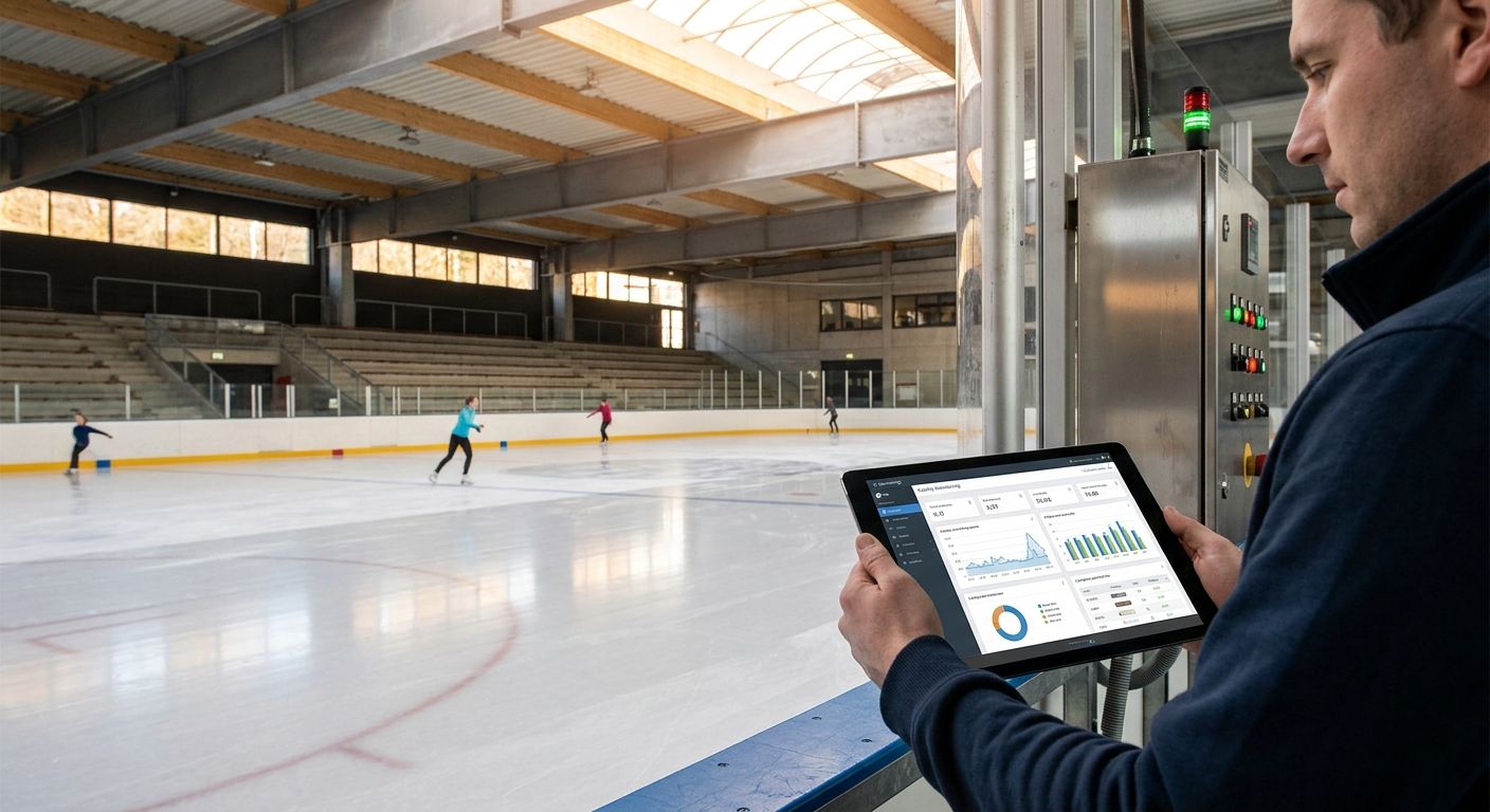 Facility monitoring system for ice rinks and ice arenas