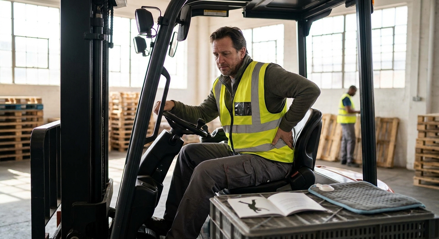 Pain management for forklift operators with chronic back pain