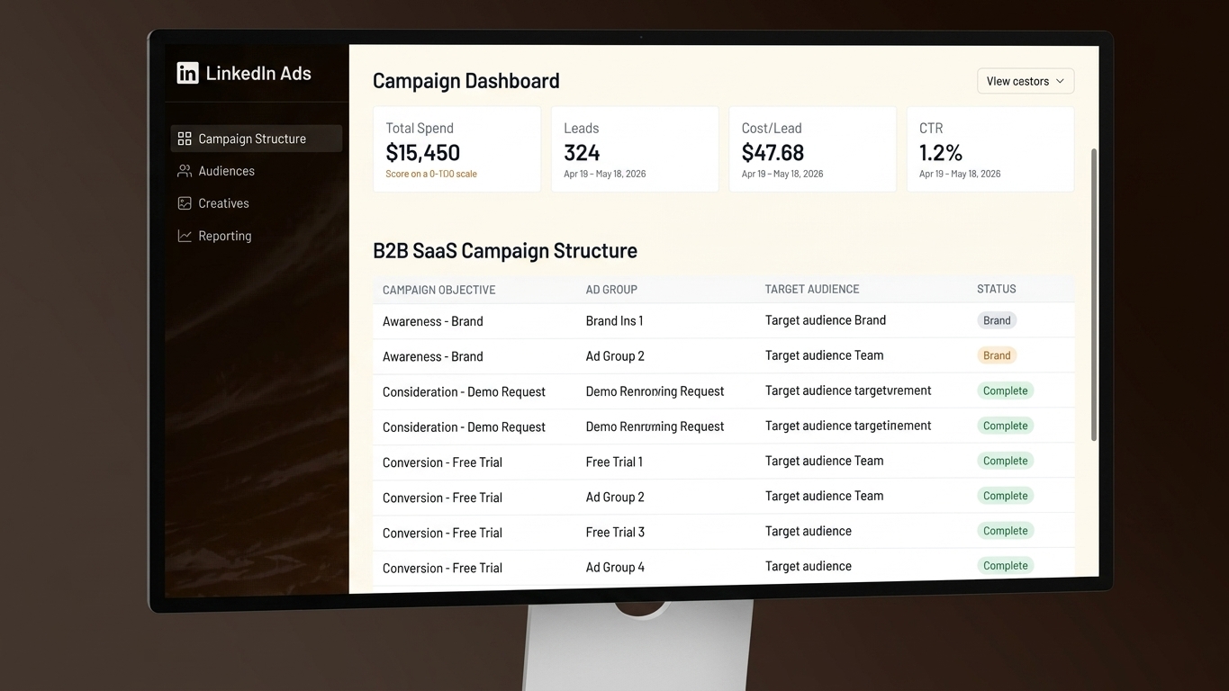 LinkedIn Ads for B2B SaaS: campaign structure guide