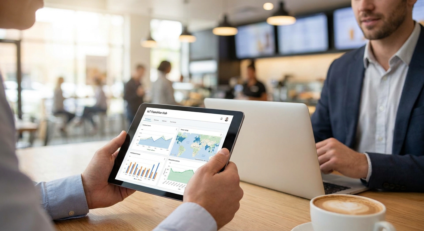 IoT device management platform for franchise operators