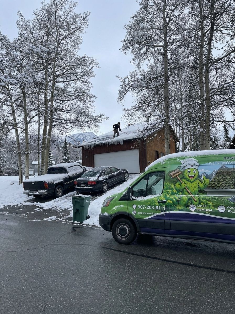 Roof snow and ice dam removal for Alaska winters
