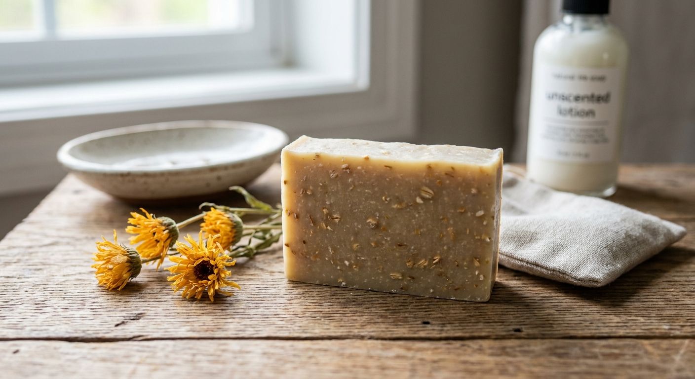 Natural soap for eczema-prone skin