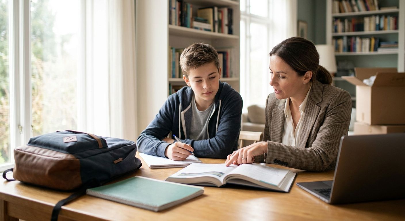 Personalized tutoring for students switching schools