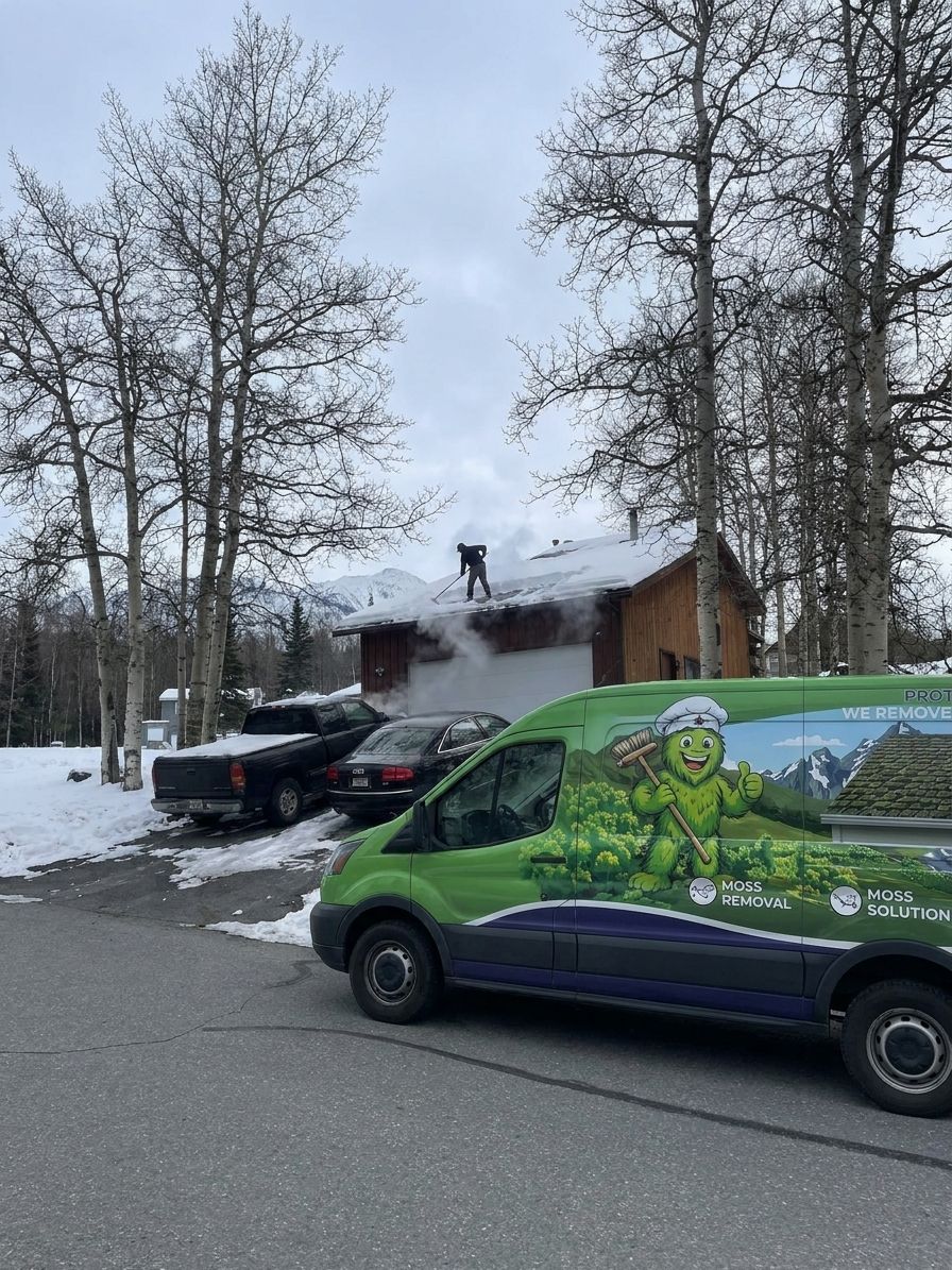 How to prevent ice dams after roof moss removal
