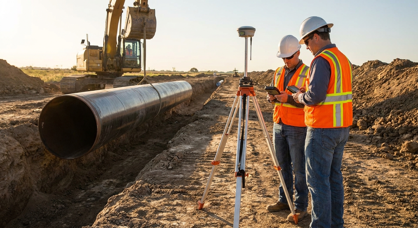 RTK GNSS receivers for pipeline installation teams