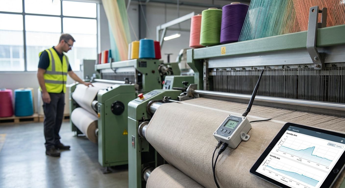 IoT humidity monitoring for textile and garment manufacturing