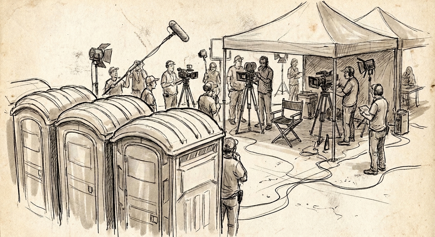 Portable toilet rental for film and production sets