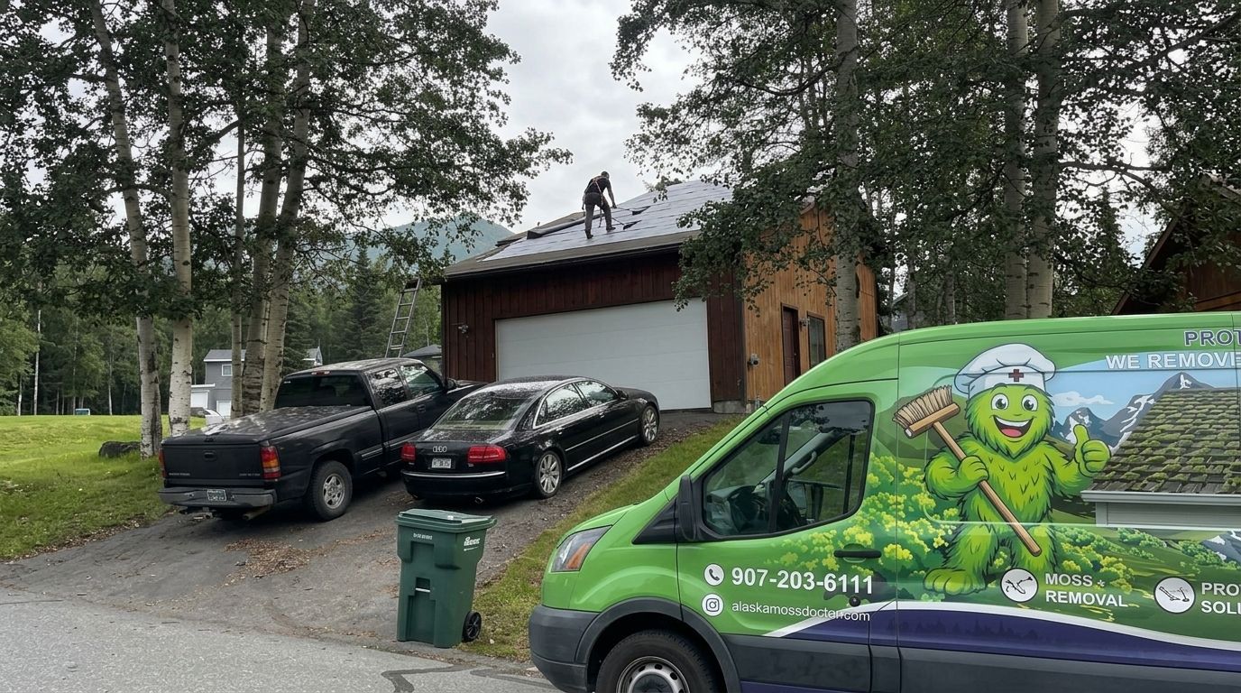 How moss removal protects roof underlayment