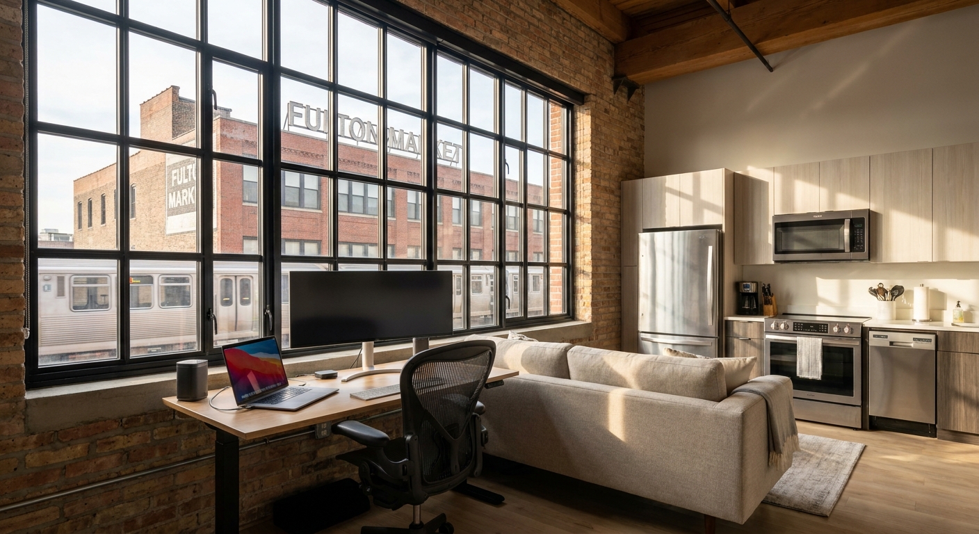Studio apartments for remote workers in Fulton Market
