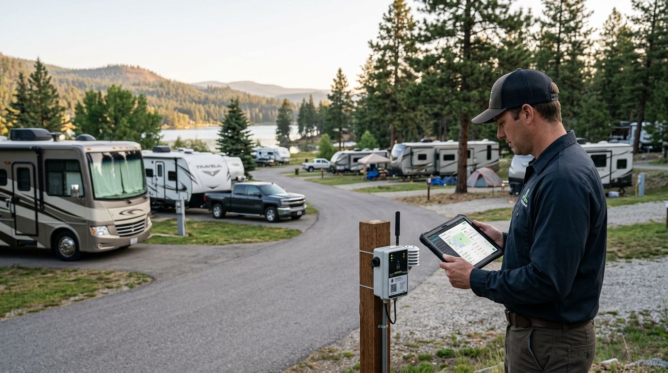 Facility monitoring system for campgrounds and RV parks