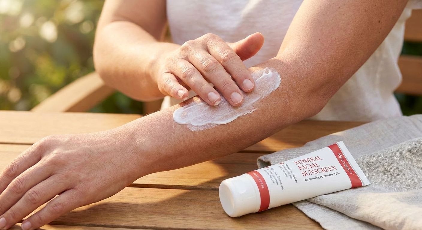 Mineral sunscreen for eczema-prone skin