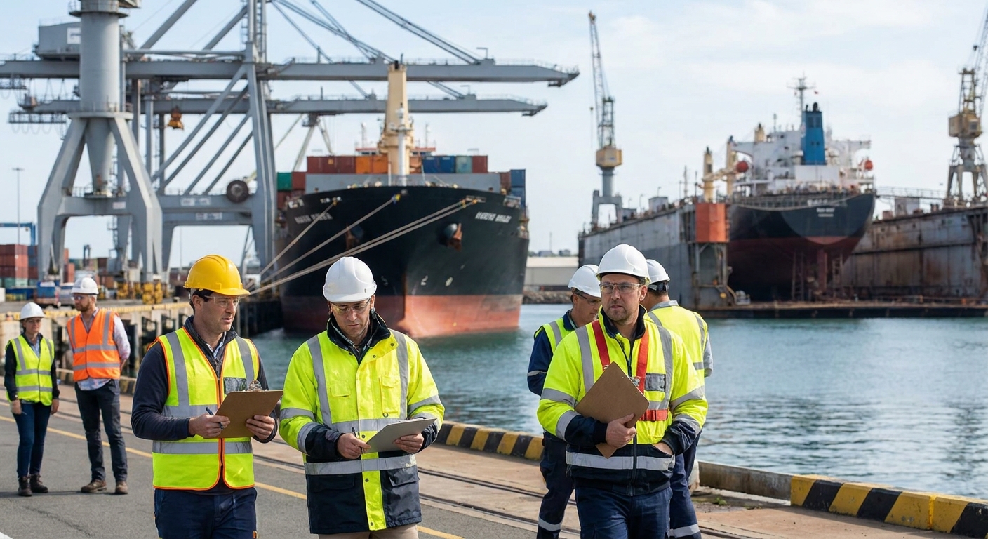Safety staffing for marine terminals and shipyards