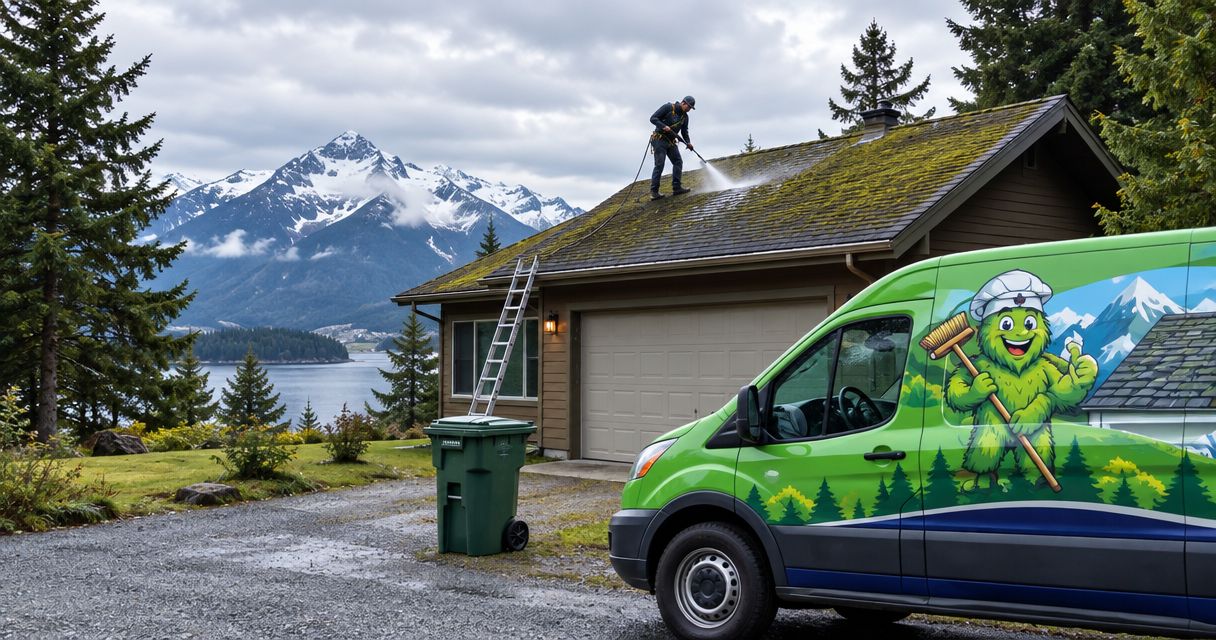 Roof moss removal for Palmer, Alaska homeowners