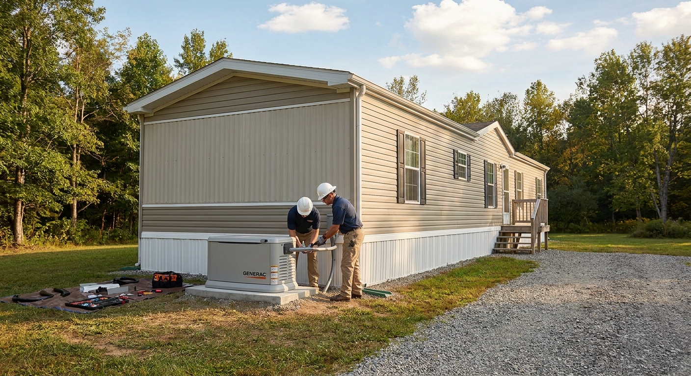 Generac generator installation for mobile homes