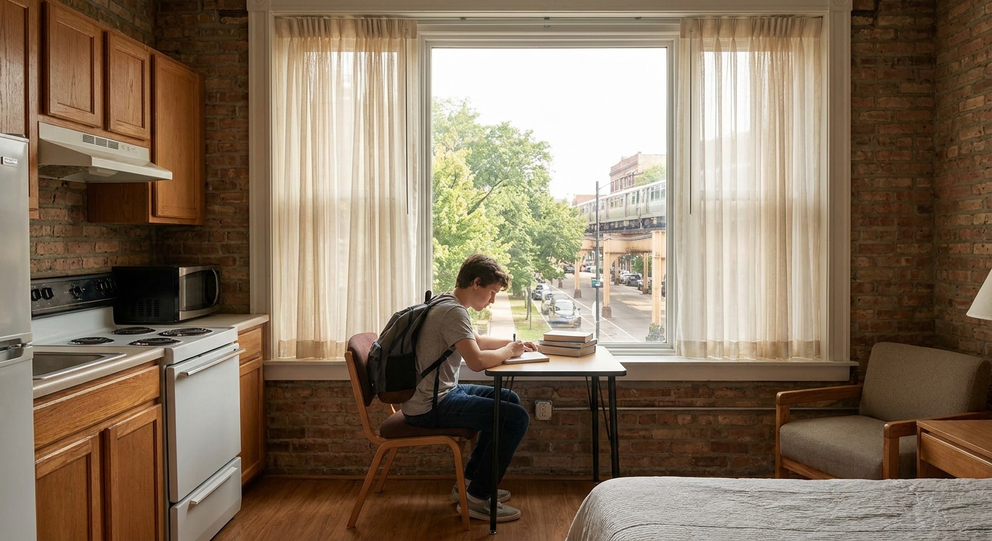 Studio apartments for grad students in Chicago
