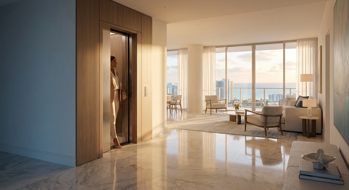 Condos with private elevators in Miami