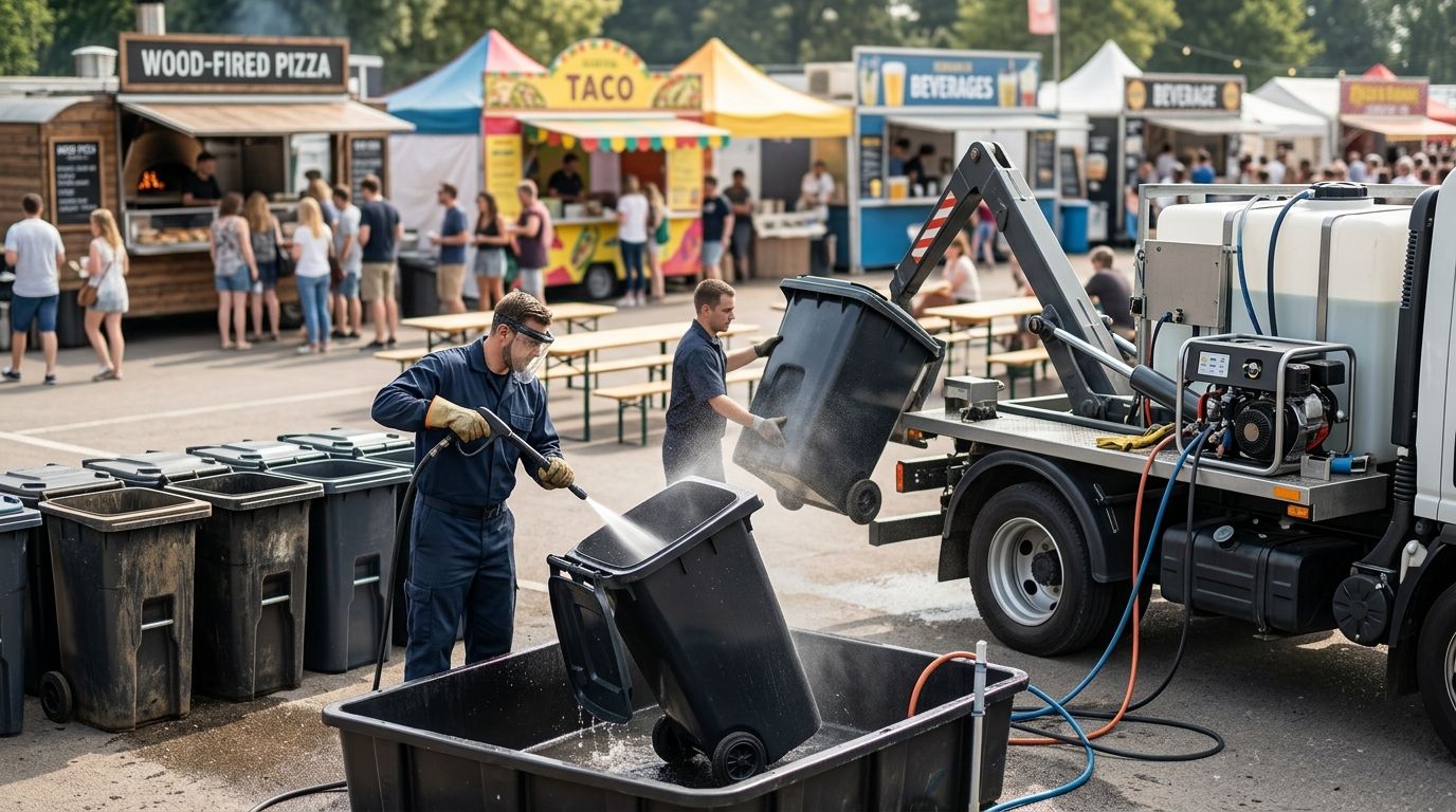 Best trash bin cleaning service for food festivals and pop-ups