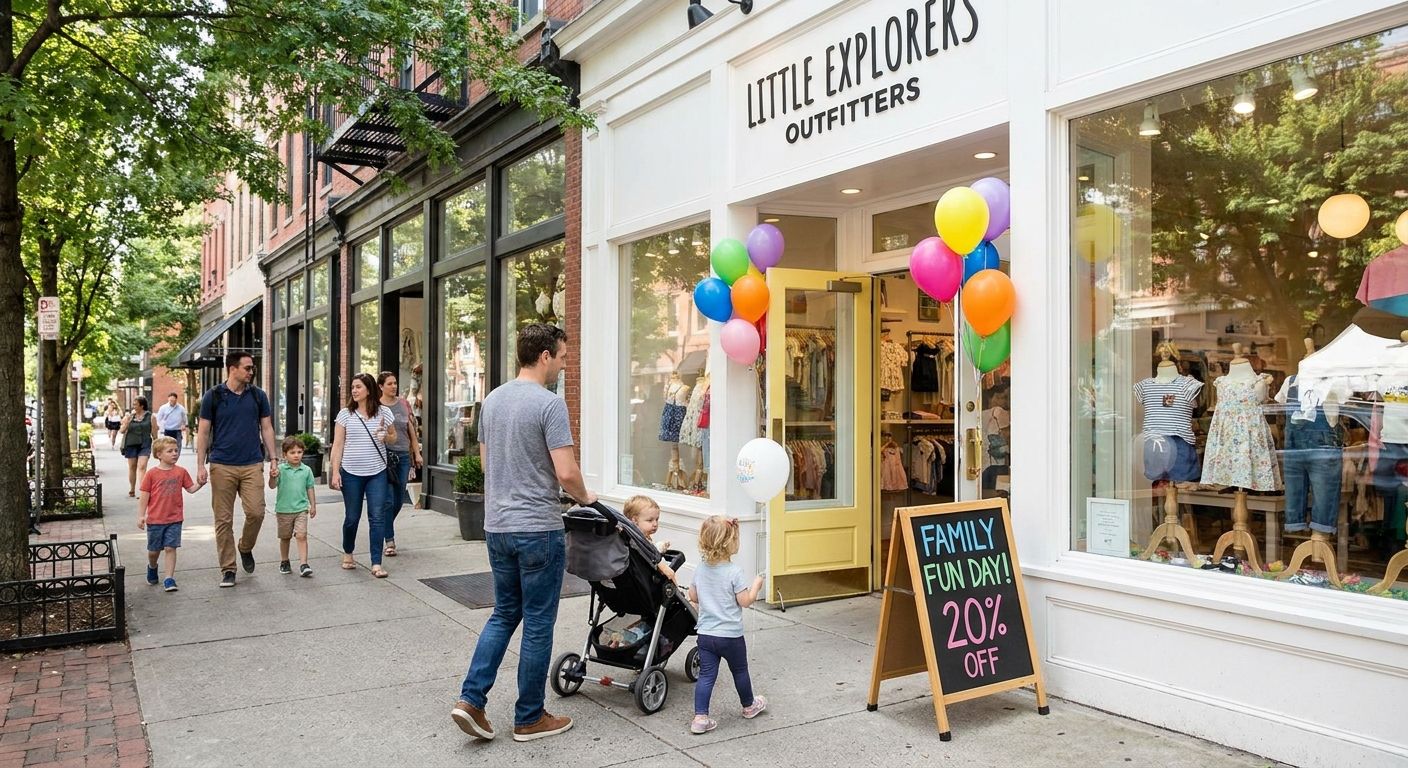 Foot traffic marketing for children's clothing stores