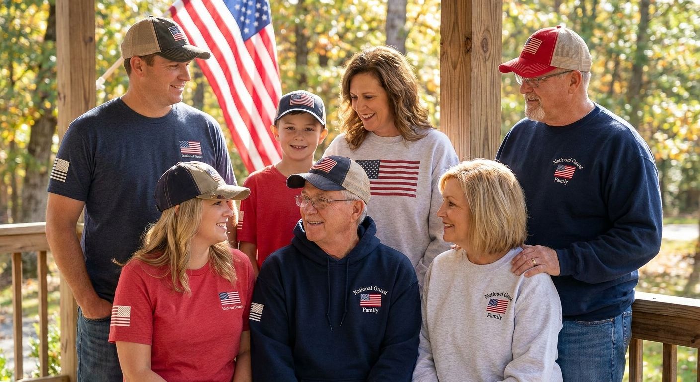 Patriotic apparel for National Guard families