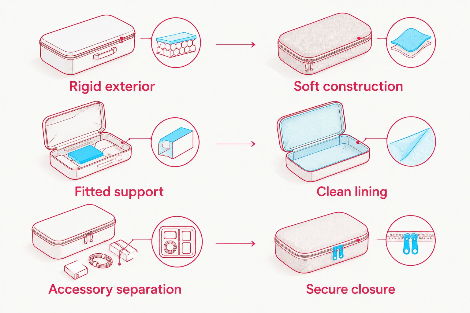 Comparison of structural case protection and soft fabric protection
