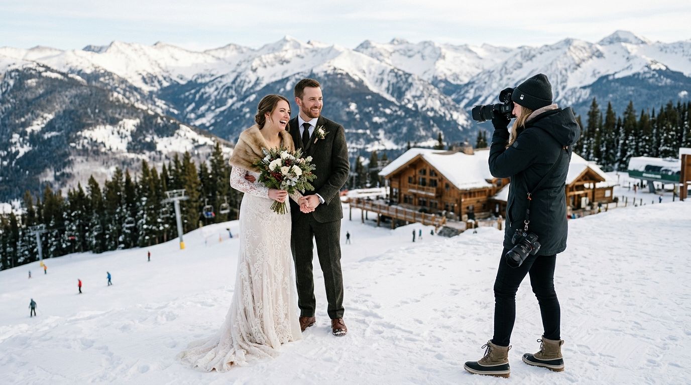 Best wedding photographer packages for ski resort weddings 2026